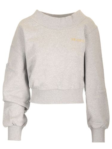 Cropped Sweatshirt Double American Fleece - The Attico - Modalova