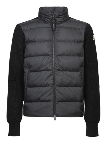 Moncler Black Zip Cardigan Jacket - Moncler - Modalova