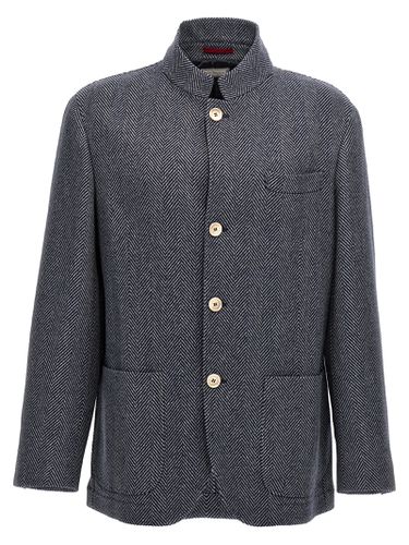 Chevron Wool Jacket - Brunello Cucinelli - Modalova