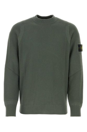 Sage Green Cotton Sweater - Stone Island - Modalova