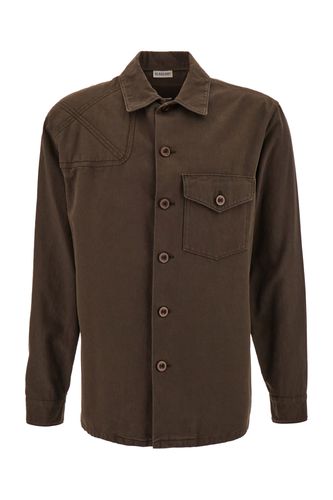 Military Green Cotton Shirt - Burberry - Modalova