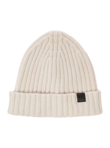 Ribbed Beanie With Logo Patch In Cashmere Man - Tom Ford - Modalova
