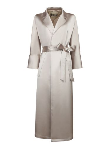 Herno Chantilly Satin Duster Beige - Herno - Modalova