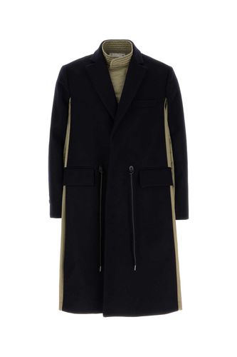 Sacai Black Wool Melton Coat - Sacai - Modalova