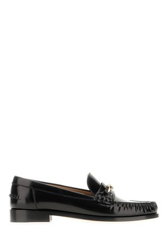 Ferragamo Black Leather Loafers - Ferragamo - Modalova