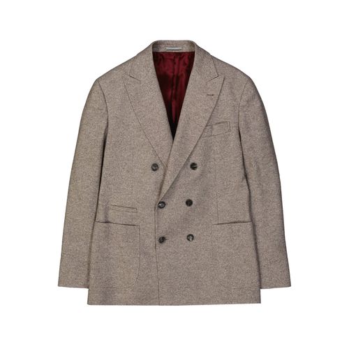 Double-breasted Wool Jacket - Brunello Cucinelli - Modalova