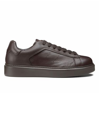 Dark Brown Tumbled Leather Sneaker - Doucal's - Modalova