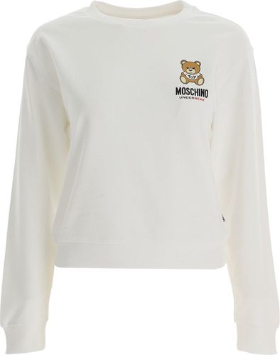 Logo Printed Crewneck Sweatshirt - Moschino - Modalova