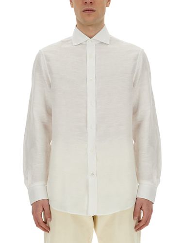 Linen Blend Shirt - Brunello Cucinelli - Modalova