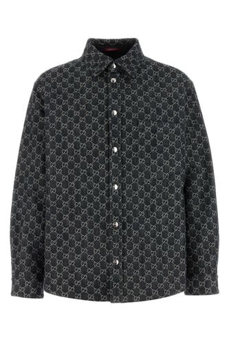 Embrodiered Denim Reversible Shirt - Gucci - Modalova