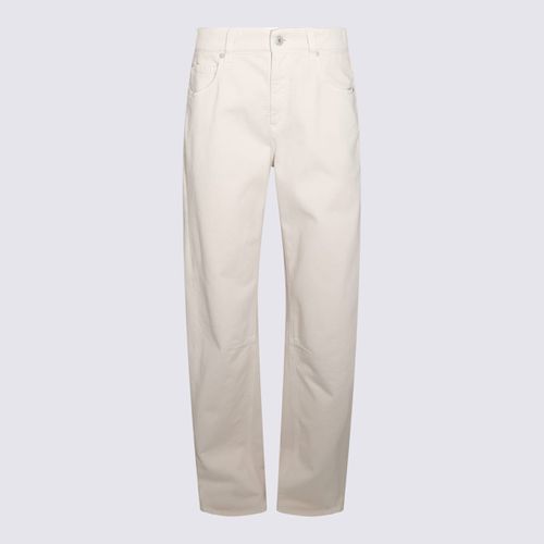 White Cotton Jeans - Brunello Cucinelli - Modalova