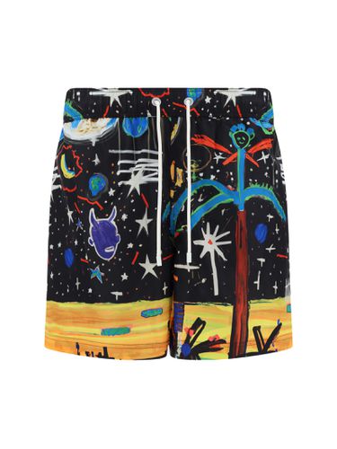 Patterned Swimming Shorts - Palm Angels - Modalova