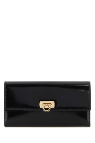 Ferragamo Black Leather Wallet - Ferragamo - Modalova