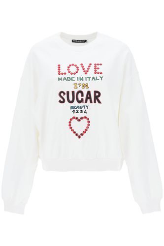 Lettering Print Oversized Sweatshirt - Dolce & Gabbana - Modalova