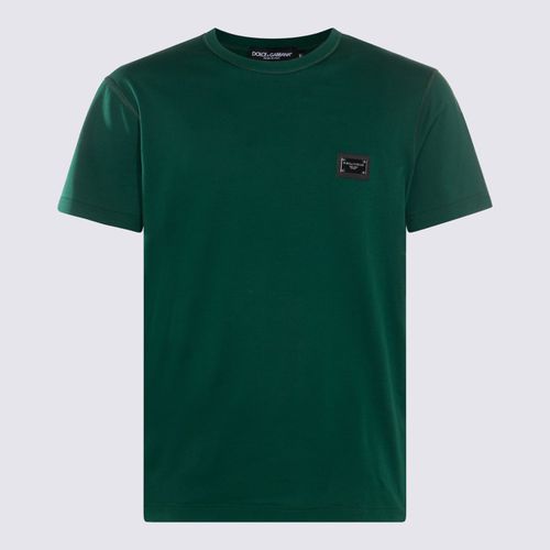 Green Cotton T-shirt - Dolce & Gabbana - Modalova