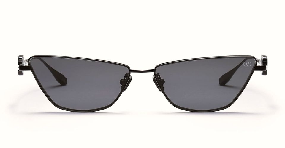 Vlogo Sign - Shiny Black Sunglasses - Valentino Eyewear - Modalova