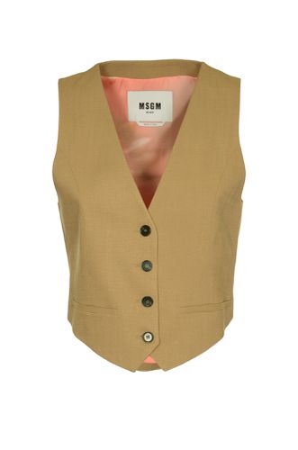 MSGM V-neck Buttoned Vest - MSGM - Modalova
