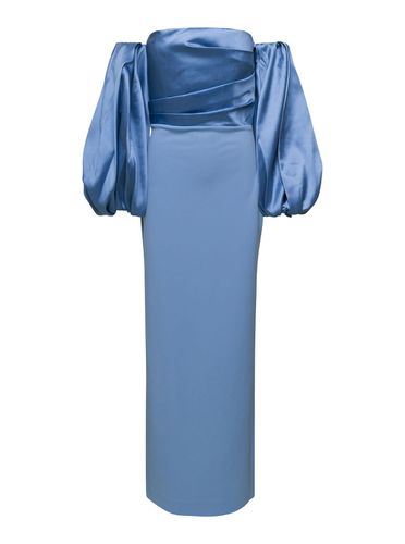 Light Maxi Dress With Puffed Sleeves In Techno Fabric Woman - Solace London - Modalova
