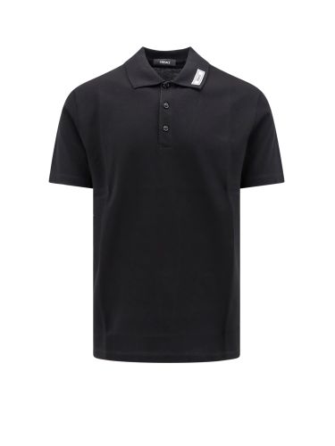 Logo Patch Short-sleeved Polo Shirt - Versace - Modalova