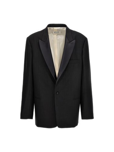 Striped Single Breast Blazer Jacket - Maison Margiela - Modalova