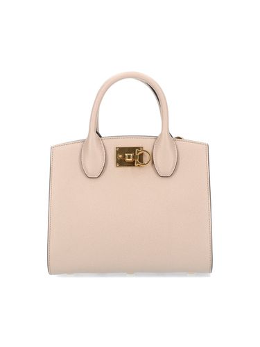 Studio Box Leather Handbag - Ferragamo - Modalova