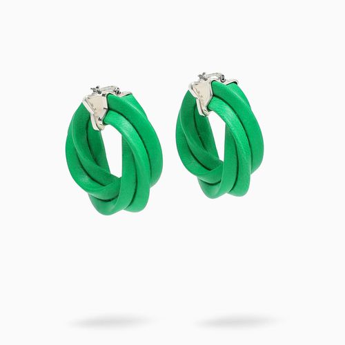 Twisted Hoop Earrings - Bottega Veneta - Modalova