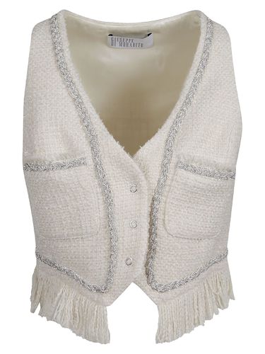 Fringed Crop Sleeveless Gilet - Giuseppe di Morabito - Modalova