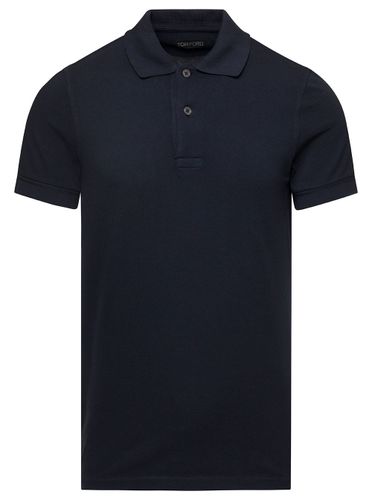 Polo T-shirt With Embroidered Tone On Tone Logo In Cotton Man - Tom Ford - Modalova