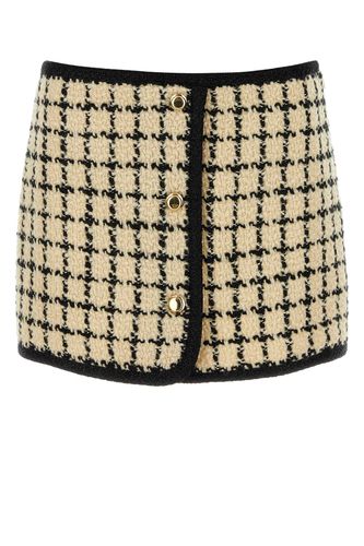 Embroidered Wool Blend Mini Skirt - Miu Miu - Modalova