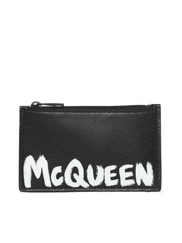Logo Detail Leather Card Holder - Alexander McQueen - Modalova