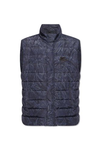 Paisley Printed Quilted Down Vest - Etro - Modalova