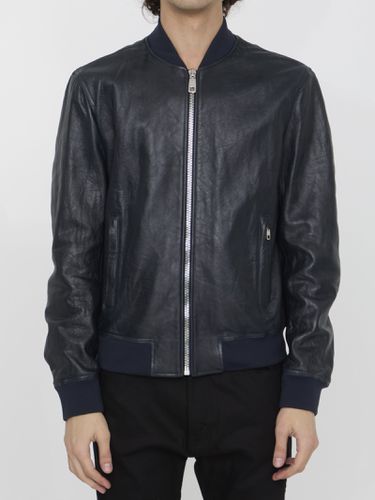 Leather Bomber Jacket - Dolce & Gabbana - Modalova