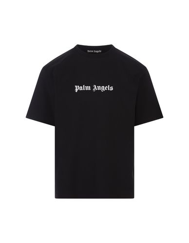 T-shirt With Contrast Logo - Palm Angels - Modalova