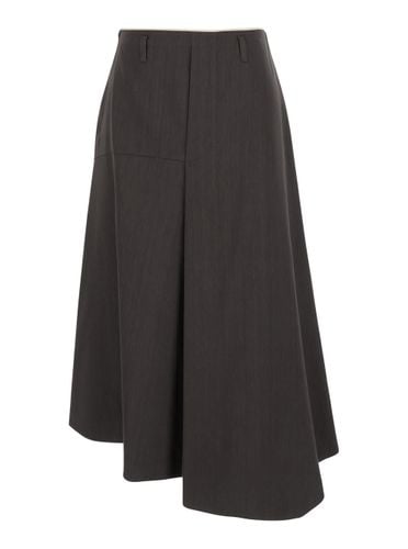 Sweet Asymmetric Skirt With Side Zip Closure In Linen And Viscose Blend Woman - Tela - Modalova