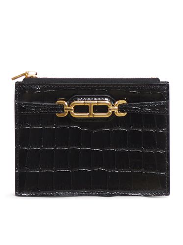 Shiny Stamped Croc Zipped Card Holder - Tom Ford - Modalova