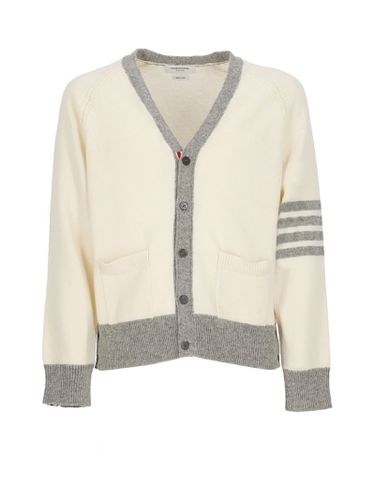 Gray Buttoned Cardigan - Thom Browne - Modalova