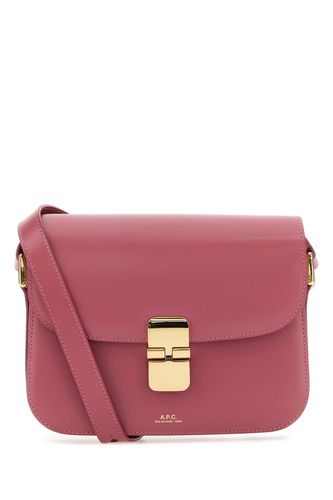 A. P.C. Dark Pink Leather Small Grace Crossbody Bag - A.P.C. - Modalova