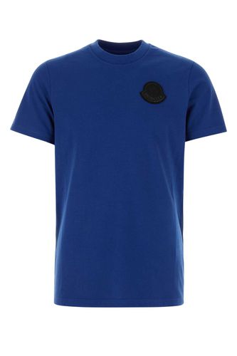 Electric Blue Cotton T-shirt - Moncler - Modalova