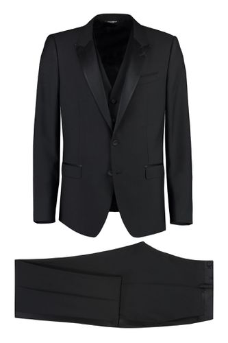 Three-piece Suit In Wool And Silk - Dolce & Gabbana - Modalova