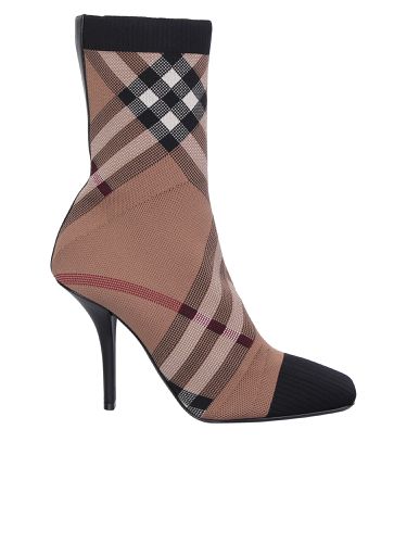 Dolman Check Low Ankle Boots - Burberry - Modalova