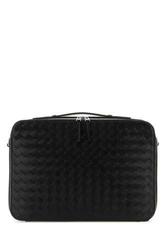 Black Leather Getaway Briefcase - Bottega Veneta - Modalova