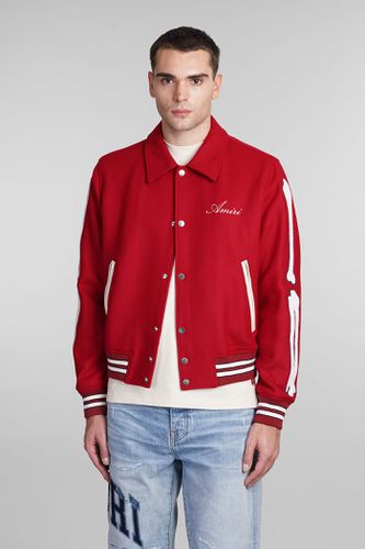 AMIRI Bomber In Red Wool - AMIRI - Modalova