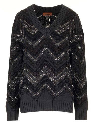 Missoni Oversized V-neck Sweater - Missoni - Modalova