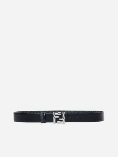 Ff Fabric And Leather Reversible Belt - Fendi - Modalova