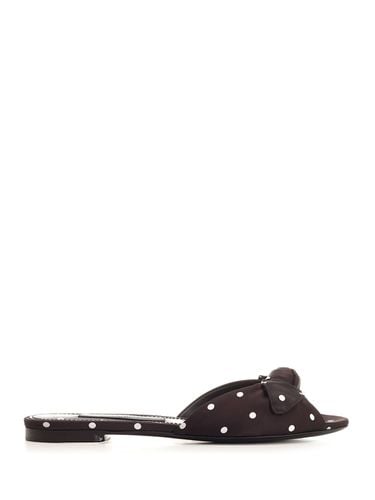 Pois Print Silk Flat Sandal - Dolce & Gabbana - Modalova