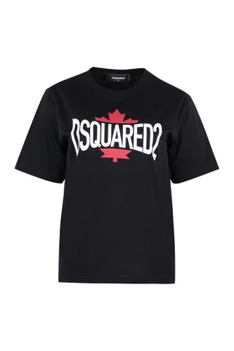 Short Sleeve Printed Cotton T-shirt - Dsquared2 - Modalova