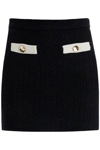 Alpaca Knit Mini Skirt - self-portrait - Modalova