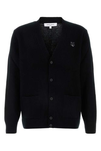 Maison Kitsuné Black Wool Cardigan - Maison Kitsuné - Modalova