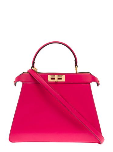 Womans Isseyou Medium Peekaboo Pink Leather Handbag - Fendi - Modalova