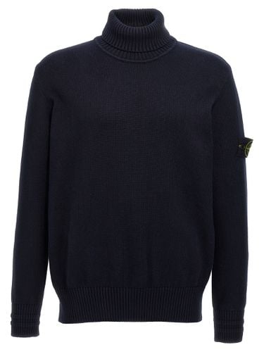 Logo Badge Turtleneck Sweater - Stone Island - Modalova